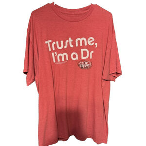 Dr. Pepper Trust Me, I'm a Dr. Men's Size XXL Red T-Shirt